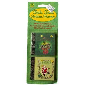 VTG 1994 Little Little Golden Books 2.5” Mini Christmas Books #33 & #34 sealed